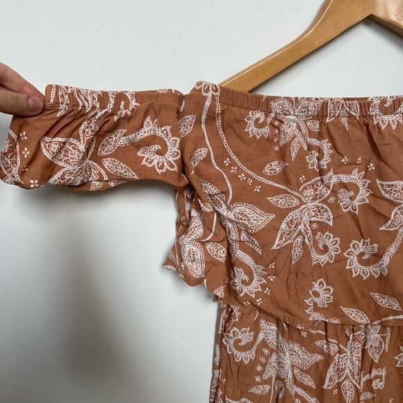Minkpink Revolve Nusa Dua Off Shoulder Jumpsuit Paisley Print women’s size M - Picture 5 of 14